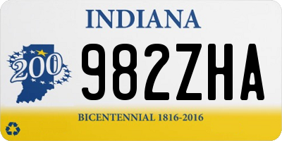 IN license plate 982ZHA