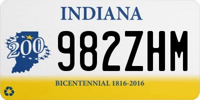 IN license plate 982ZHM