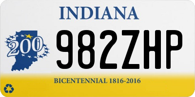 IN license plate 982ZHP