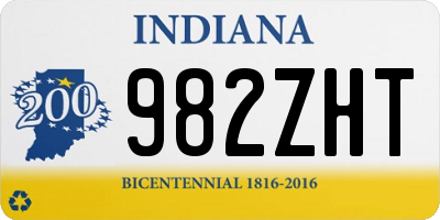 IN license plate 982ZHT