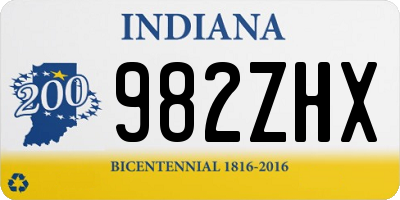 IN license plate 982ZHX