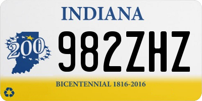 IN license plate 982ZHZ