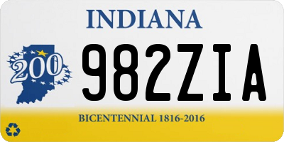 IN license plate 982ZIA