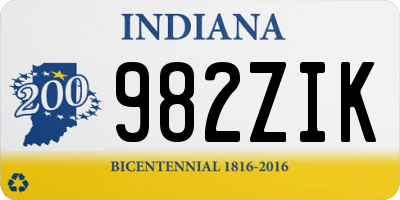 IN license plate 982ZIK