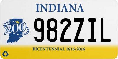 IN license plate 982ZIL