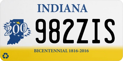 IN license plate 982ZIS