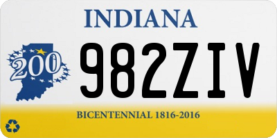 IN license plate 982ZIV