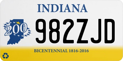 IN license plate 982ZJD