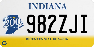 IN license plate 982ZJI