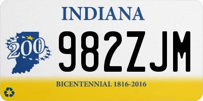 IN license plate 982ZJM