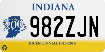 IN license plate 982ZJN