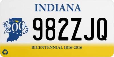 IN license plate 982ZJQ