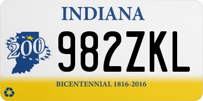 IN license plate 982ZKL