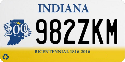 IN license plate 982ZKM