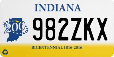 IN license plate 982ZKX