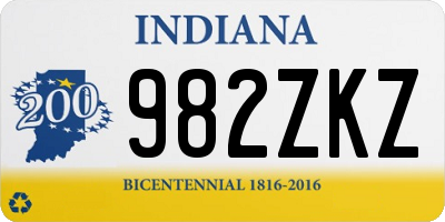 IN license plate 982ZKZ