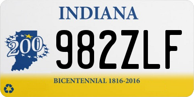 IN license plate 982ZLF