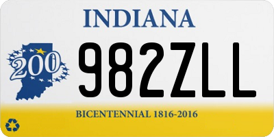 IN license plate 982ZLL