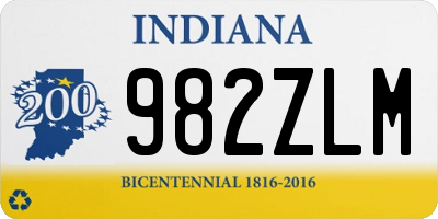 IN license plate 982ZLM