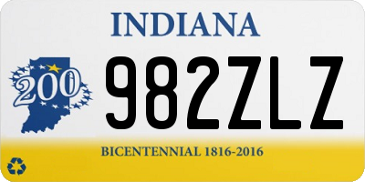 IN license plate 982ZLZ