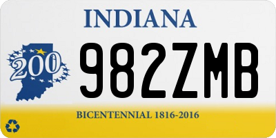 IN license plate 982ZMB