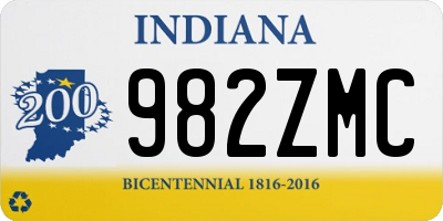 IN license plate 982ZMC