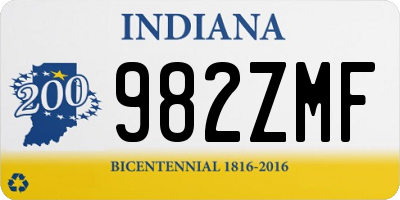 IN license plate 982ZMF