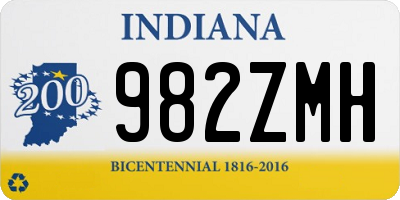 IN license plate 982ZMH