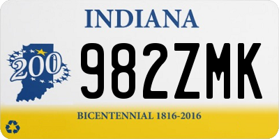 IN license plate 982ZMK