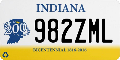 IN license plate 982ZML