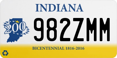IN license plate 982ZMM