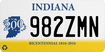 IN license plate 982ZMN