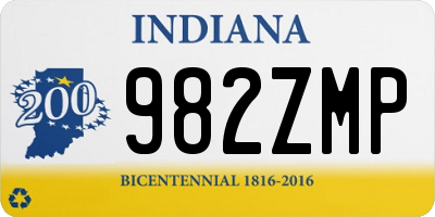 IN license plate 982ZMP