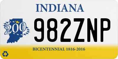 IN license plate 982ZNP