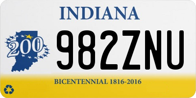 IN license plate 982ZNU