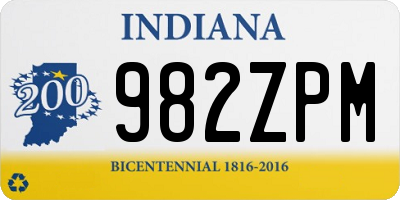 IN license plate 982ZPM