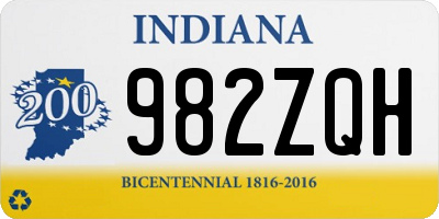 IN license plate 982ZQH