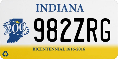 IN license plate 982ZRG