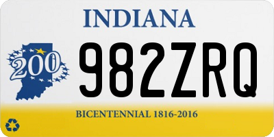 IN license plate 982ZRQ