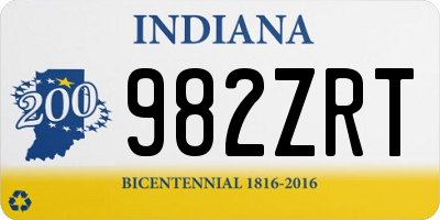 IN license plate 982ZRT