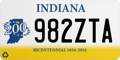 IN license plate 982ZTA