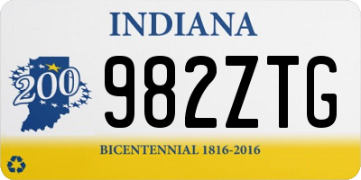 IN license plate 982ZTG