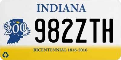 IN license plate 982ZTH