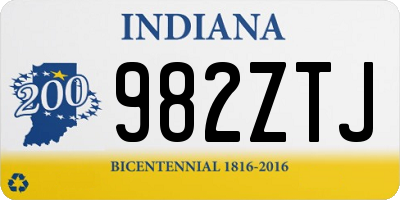 IN license plate 982ZTJ