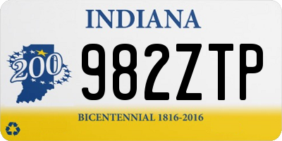 IN license plate 982ZTP