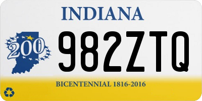 IN license plate 982ZTQ