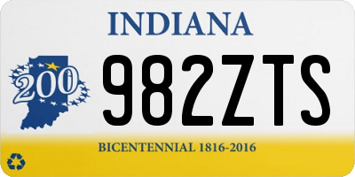 IN license plate 982ZTS