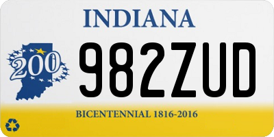 IN license plate 982ZUD