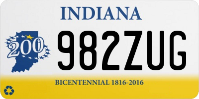 IN license plate 982ZUG