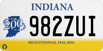 IN license plate 982ZUI